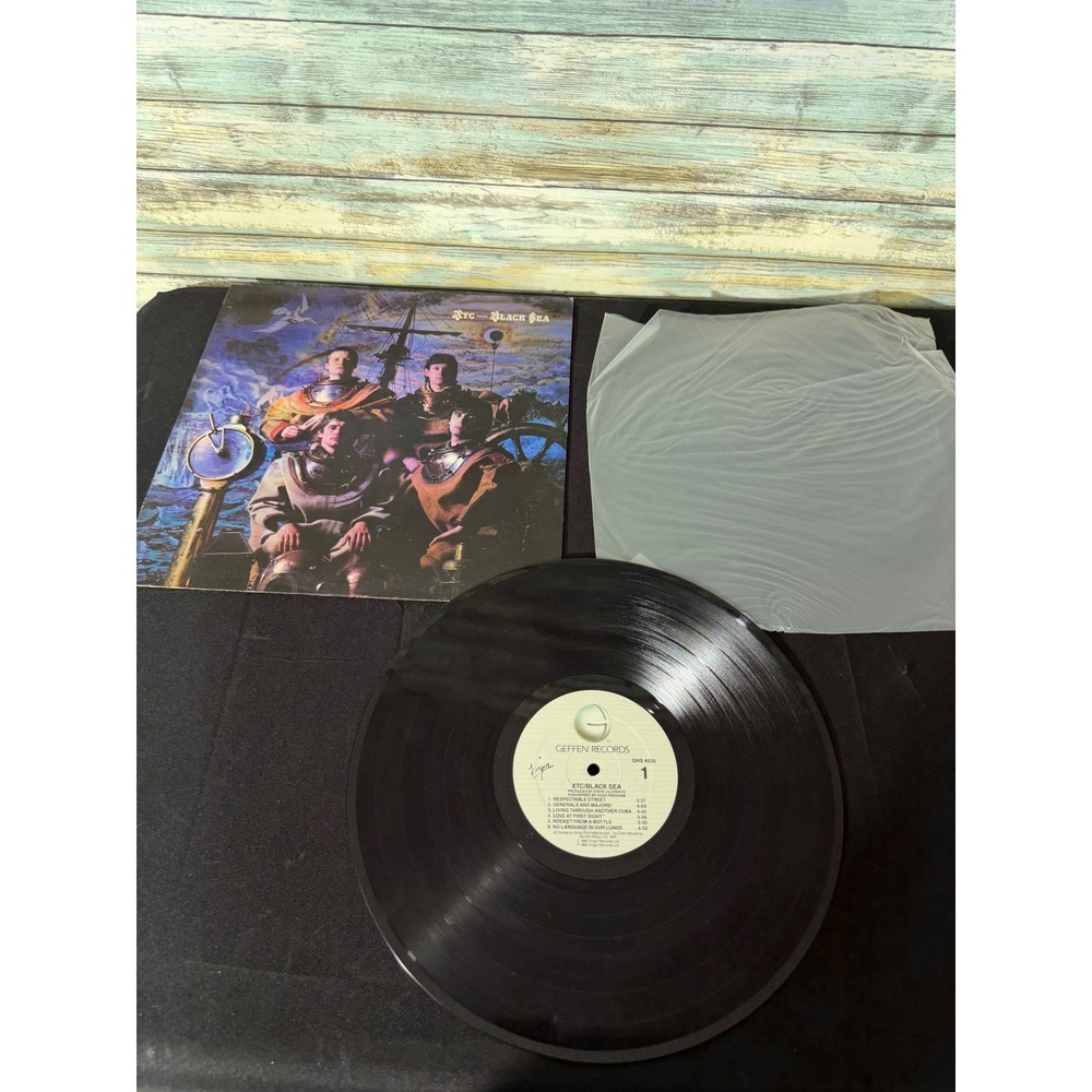 XTC Black Sea 12" Vinyl LP Black Excellent 1980 Geffen GHS 4035 New Wave Rock
